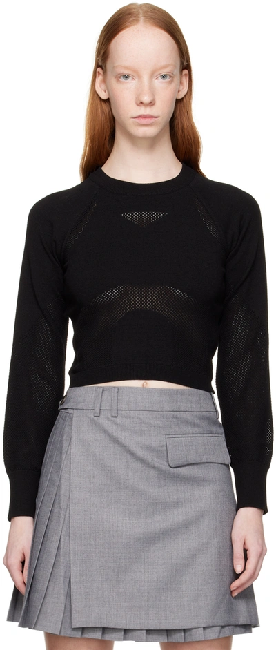 Lesugiatelier Black Perforated Sport Top