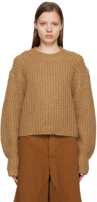 Missing You Already Tan Brushed Sweater In Camel