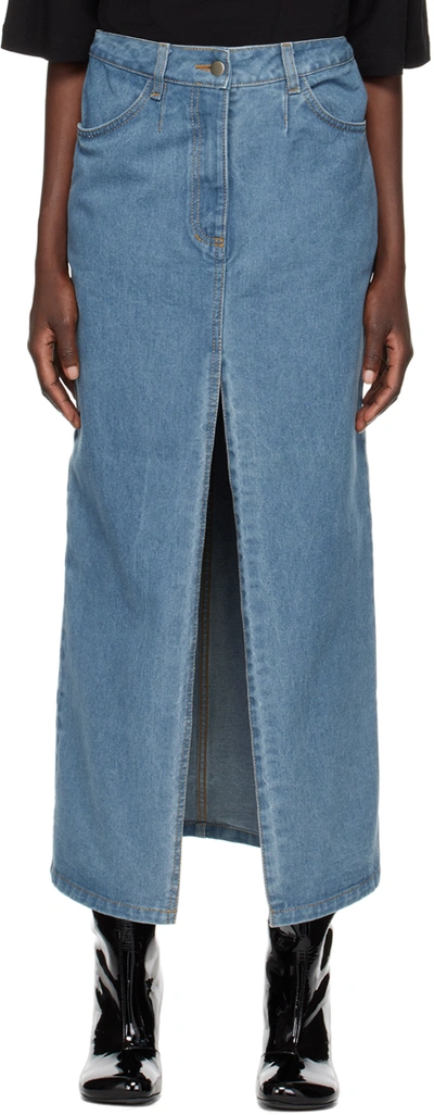 Lado Bokuchava Blue Boyfriend's Denim Maxi Skirt