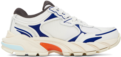 Heron Preston White & Blue Block Stepper Sneakers In White Blue