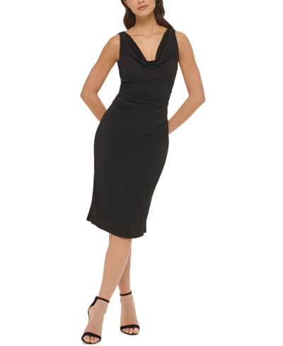 kensie Women's Velvet Burnout Shift V-Neck Dress, Black, 4 : :  Clothing, Shoes & Accessories