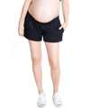 Ingrid & Isabel Elastic-waist Maternity Shorts In Black