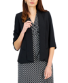 Kasper Plus Size Open-front Soft Blazer In Black