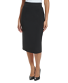 Tommy Hilfiger Womens Drawstring Hem Below Knee Midi Skirt In Black