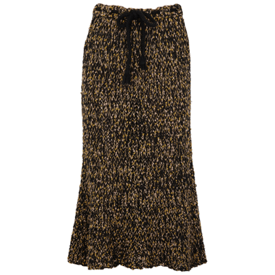 Moncler Genius Runway 2 Moncler 1952 Flared Knit Midi-skirt In Brown