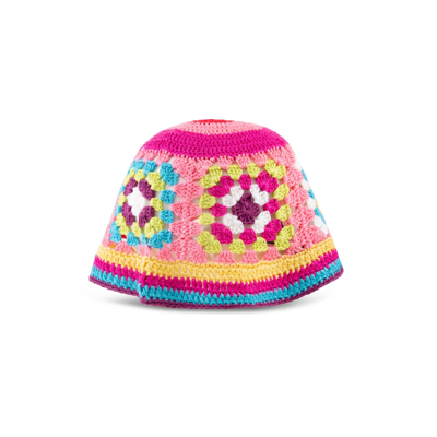 Mc2 Saint Barth Woman Crochet Cloche In Pink