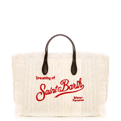 Mc2 Saint Barth White Tricot Handbag