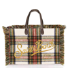Mc2 Saint Barth White Tartan Bag In White