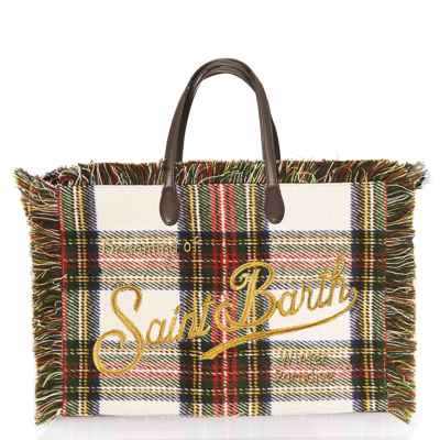 Mc2 Saint Barth White Tartan Bag