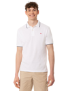 MC2 SAINT BARTH WHITE PIQUET POLO WITH ST. BARTH LOGO