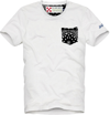 Mc2 Saint Barth White Man T-shirt With Pocket In Black