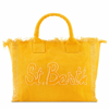 Mc2 Saint Barth Vanity Ochre Canvas Shoulder Bag In Yellow