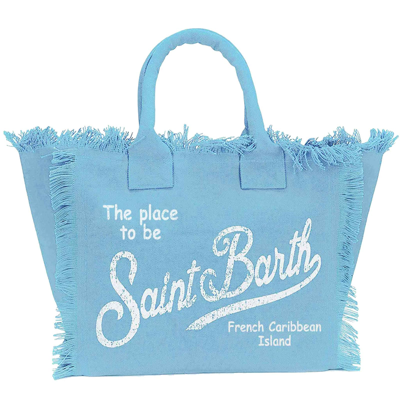 Mc2 Saint Barth Vanity Light Blue Canvas Bag