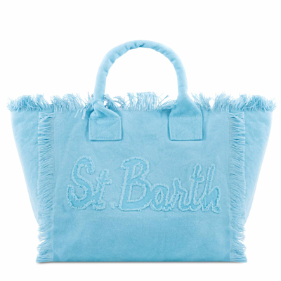 Mc2 Saint Barth Vanity Light Blue Canvas Shoulder Bag