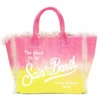 Mc2 Saint Barth Vanity Ochre Canvas Shoulder Bag In Pink