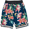 Mc2 Saint Barth Tropical Print Swim Shorts Surf Style In Blue