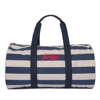 Mc2 Saint Barth Travel Duffel Bag With Blue Stripes In Blue