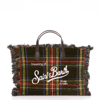 Mc2 Saint Barth Tartan Print Handbag In Blue