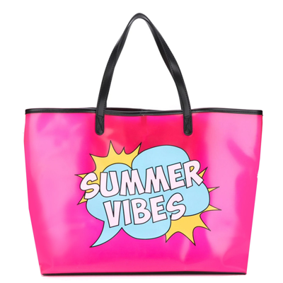 Mc2 Saint Barth Summer Vibes Transparent Pvc Bag In Pink