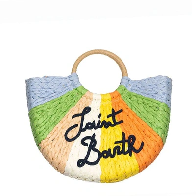 Mc2 Saint Barth Straw Bags With Round Handle In Multicolor