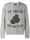 Mc2 Saint Barth St. Barth Boxing Club Grey Sweatshirt In Grey