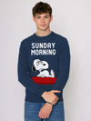 MC2 SAINT BARTH MAN SWEATER WITH SNOOPY SUNDAY MORNING PRINT SNOOPY - PEANUTS SPECIAL EDITION