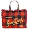 MC2 SAINT BARTH VANITY WOOLY RED TARTAN SHOULDER BAG