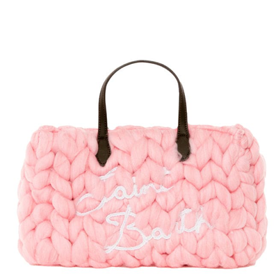 Mc2 Saint Barth Pink Tricot Handbag