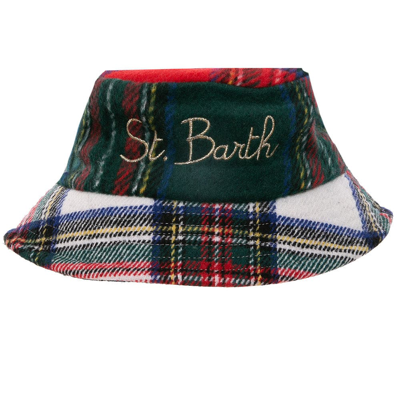 Mc2 Saint Barth Patchwork Tartan Bucket Hat In Multicolor