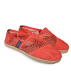 Mc2 Saint Barth Peach Pink Macramè Espadrillas In Pink