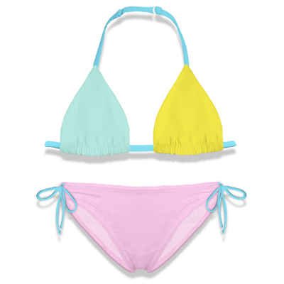 Mc2 Saint Barth Kids' Pastel Girl Bikini In Multicolor