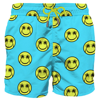 Mc2 Saint Barth Palm Smile Mid-length Swim Shorts In Blue