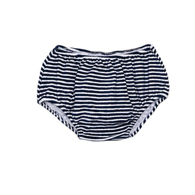 Mc2 Saint Barth Babies' New Born Blue Striped Sponge Swim Bottom Brief