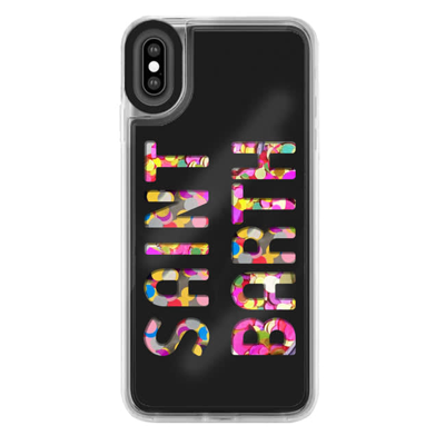 Mc2 Saint Barth Multicolor Sequined Black Cover For Iphone X-xs