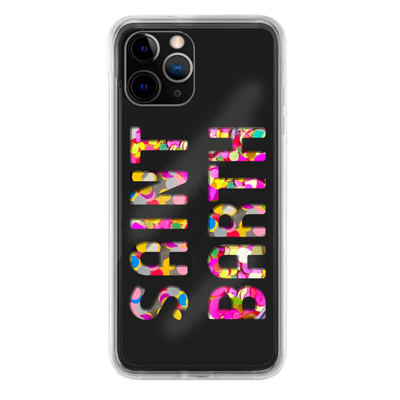Mc2 Saint Barth Multicolor Floating Sequins Cover For Iphone 11 Pro In Black