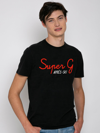 Mc2 Saint Barth Man T-shirt With Super G Embroidery Super G Special Edition In Black