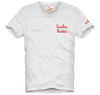 Mc2 Saint Barth Man T-shirt With Antiparos Addicted Embroidery In White