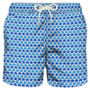 Mc2 Saint Barth Man Swim Shorts With Starfishes Print In White