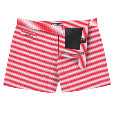Mc2 Saint Barth Man Swim Shorts With Red Striped