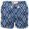 Mc2 Saint Barth Man Swim Shorts With Pattern In Blue