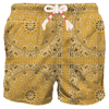 MC2 SAINT BARTH MAN SWIM SHORTS WITH OCHRE BANDANNA PRINT