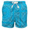 MC2 SAINT BARTH MAN SWIM SHORTS WITH LIGHT BLUE BANDANNA PRINT