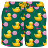 Mc2 Saint Barth Man Swim Shorts With Ducky And Big Babol Print Big Babol® Special Edition In Green