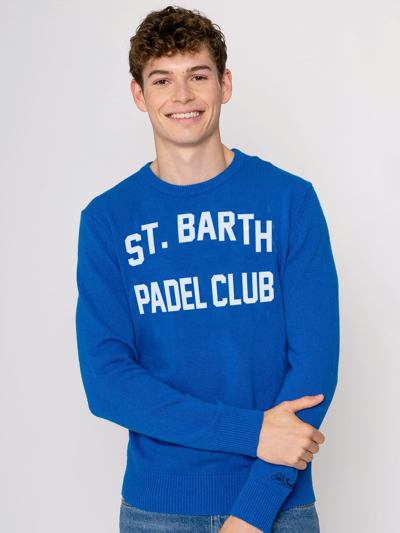 MC2 SAINT BARTH MAN SWEATER WITH ST. BARTH PADEL CLUB JACQUARD