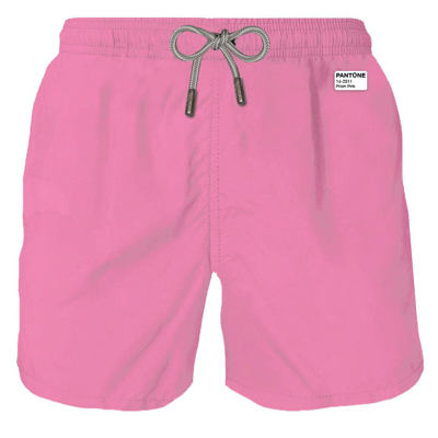 Mc2 Saint Barth Lighting Drawstring-waist Swim Shorts In Pink