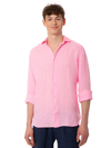 Mc2 Saint Barth Man Linen Fluo Pink Shirt