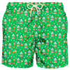 Mc2 Saint Barth Man Light Fabric Swim Shorts With Gin Print Portofino Dry Gin Special Edition