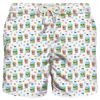 Mc2 Saint Barth Man Light Fabric Swim Shorts With Gin Print Portofino Dry Gin Special Edition