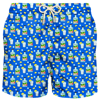 Mc2 Saint Barth Man Light Fabric Swim Shorts With Gin Print Portofino Dry Gin Special Edition