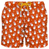 Mc2 Saint Barth Man Light Fabric Swim Shorts With Estathé Print Estathé® Special Edition